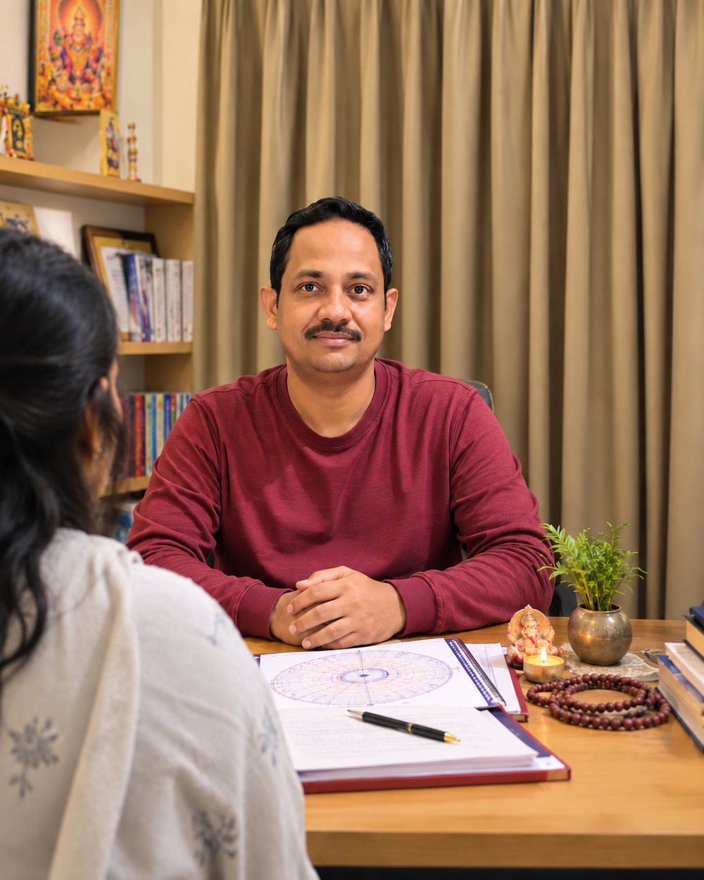 Astro Nilmani during a personal astrology consultation